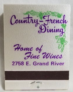 Warrens Poplars (Grapevine Restaurant) - Matchbook (newer photo)